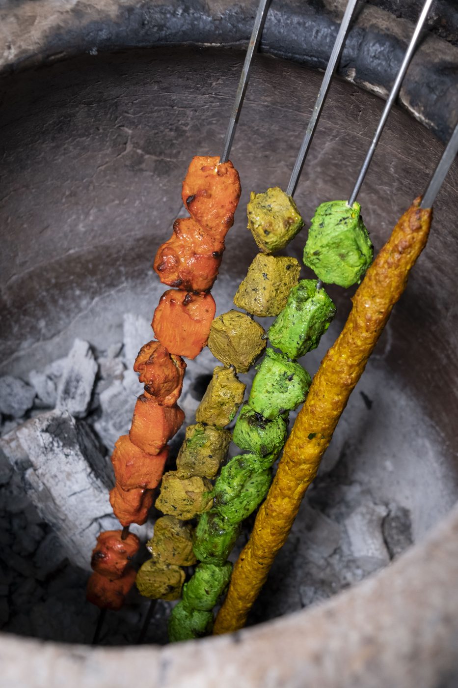 Brochetas en tandoor